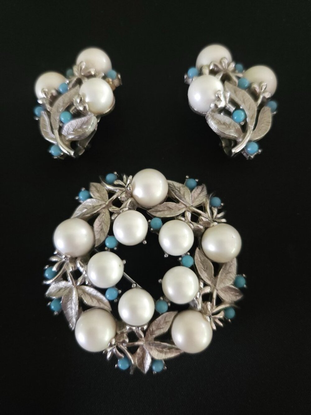 Sarah Coventry Alaskan Summer Brooch and Earring Set